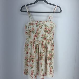 Full Circle Trends Large Babydoll Dress Sweetheart Neck Flirty Floral Summer